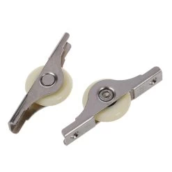 6pcs White Door And Window Single Nylon Sliding Rollers 62mm Long