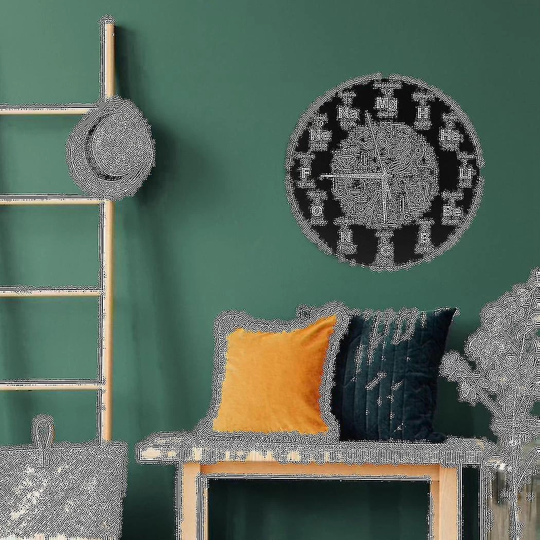 Periodic Table Of Wall Art Symbols Wall Clock Educational Elemental Display Classroom Clock Gift Bl