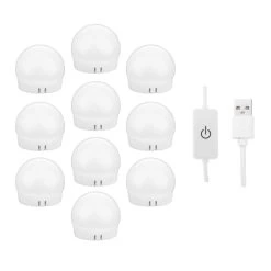 4xhollywood Style Led Vanity Mirror Lights For Makeup10 Bulbs 3 Colors