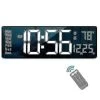 Digital Wall Clock Large Display, Large Wall Clocks, Modern Led Digital Clock With Remote Control F