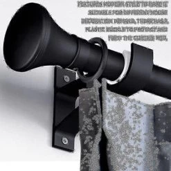 18pcs Curtain Rod Bracket Set Single Hole Small Curtain Rod Hooks For Wall Heavy Duty Curtain Drape