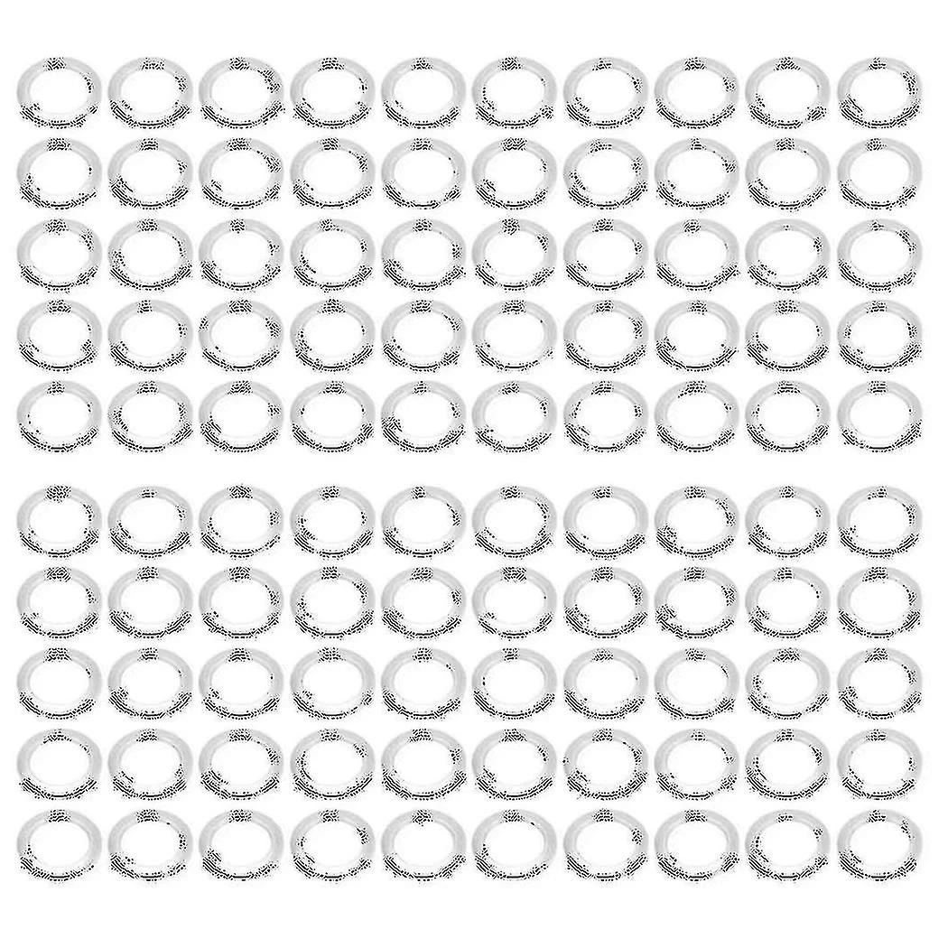 100 Pack Curtain Grommet, Inner Diameter 43mm Curtain Eyelet Rings Nanoscale Low Noise Roman Ring (