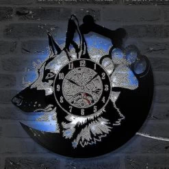 German Shepherd Dog Wall Clock Home Decor Dog Breeds Vinyl Record Vintage Clock Dog Wall Clock Gift