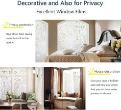 3d Window Film, Static Decorative Privacy Films For Glass, No Glue Needed