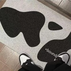 Cute Cow Print RugRug, Upgraded Fluffy Area Rug For Living Room Bedroom Office Western Decor, Print Carpet Non-slip40x60cm