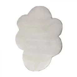Area Bedroom Playroom Classroom Kids Nursery Rugs, Small White Cloud Decor Doormat Shower Bath Mat,15"x23"