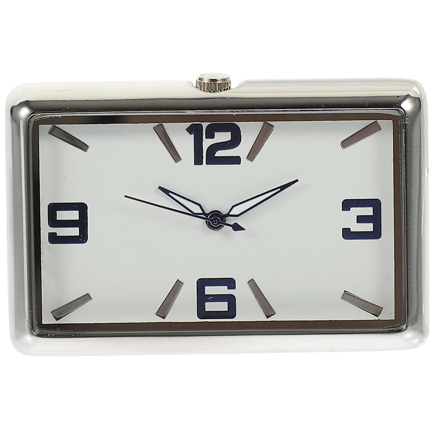 Stick On Dashboard Clock Tiny Small Car Clock Car Vent Clock Dashboard Watch Silver 1