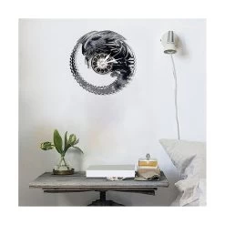 Retro Digital Display Wall Clock Novelty Vinyl Record Alarm Clock Living Room Decorative Alarm Cloc