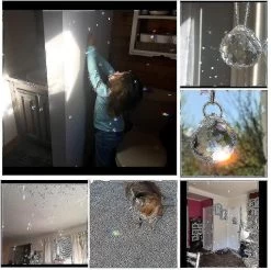 Clear Glass Crystal Ball Prism Pendant Suncatcher 40mm Pack Of 2