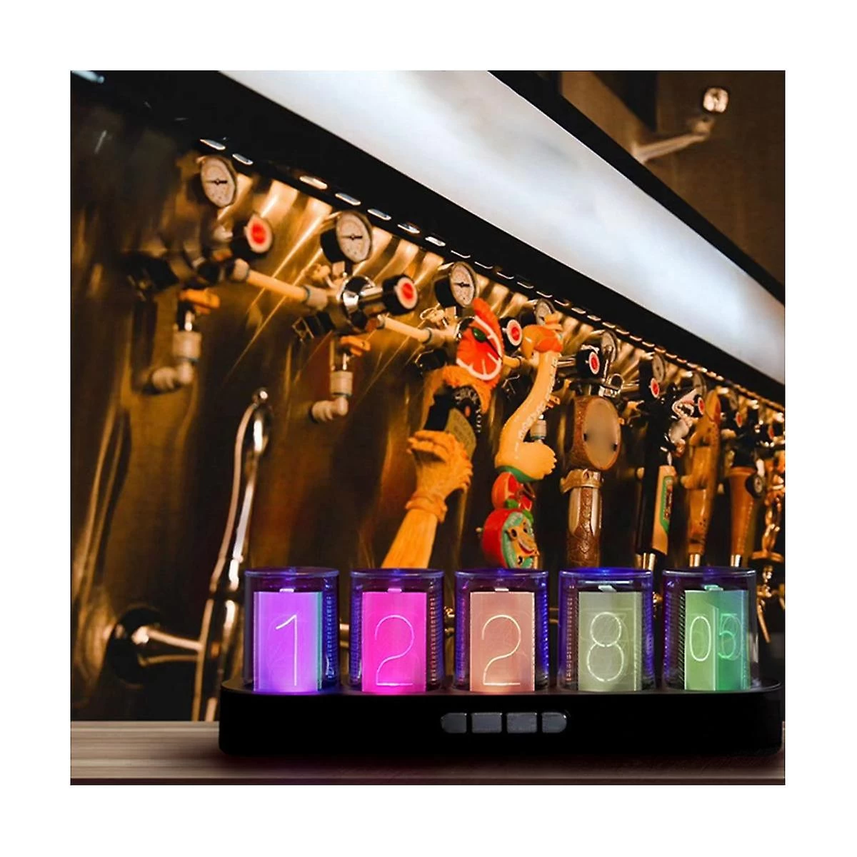 Digital Nixie Tube Clock With Rgb Led Glows For Home Desktop Decoration. Desktop Decoration Digital - Image 3