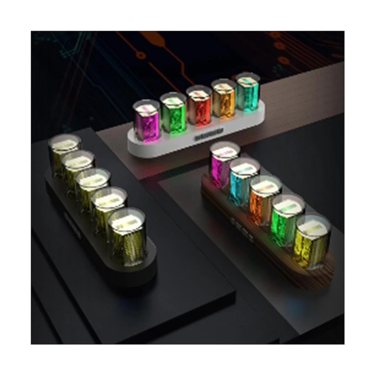 Digital Nixie Tube Clock With Rgb Led Glows For Home Desktop Decoration. Desktop Decoration Digital - Image 5